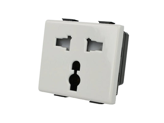 Presa universale tipo UK 16A compatibile con BTicino Matix - Modulo da incasso