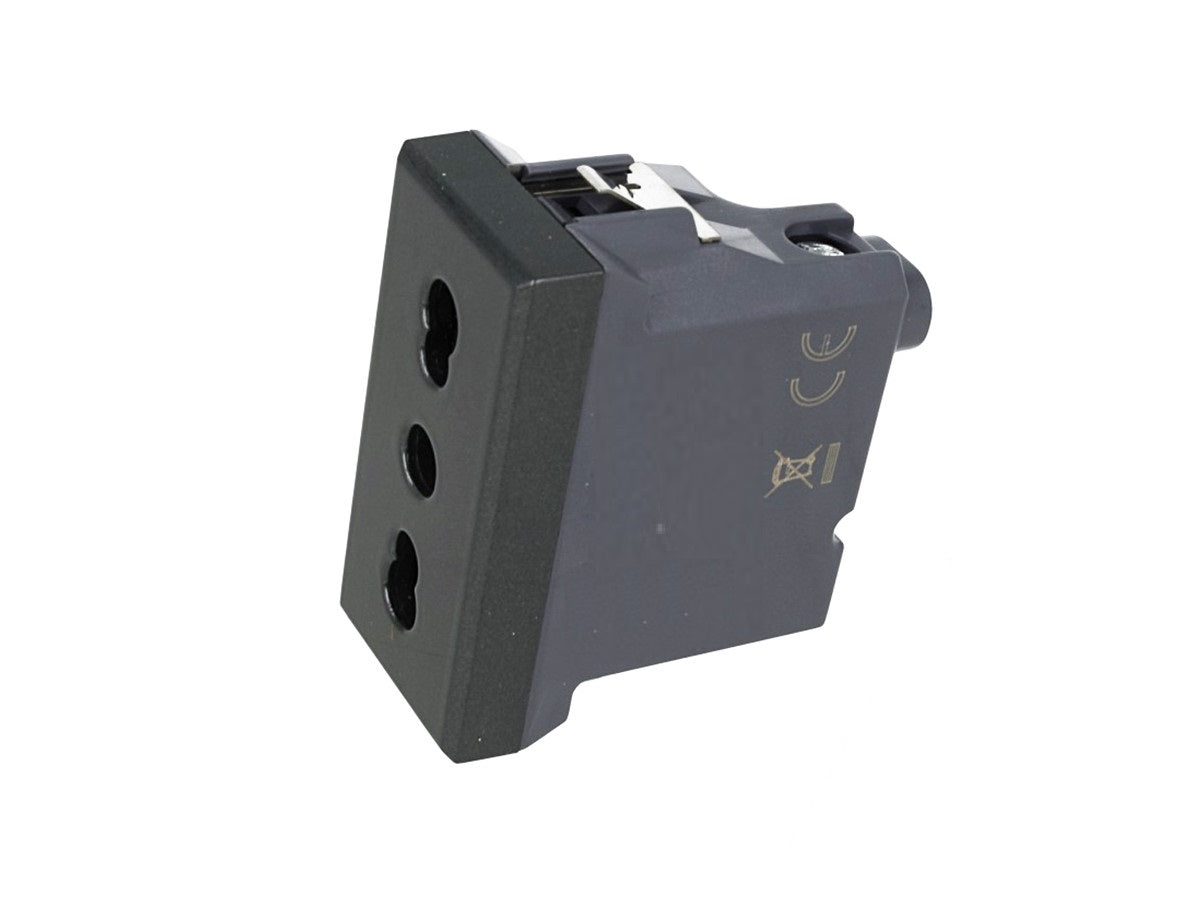 Presa bipasso 2P+T 10/16A compatibile con BTicino Axolute - Modulo da incasso