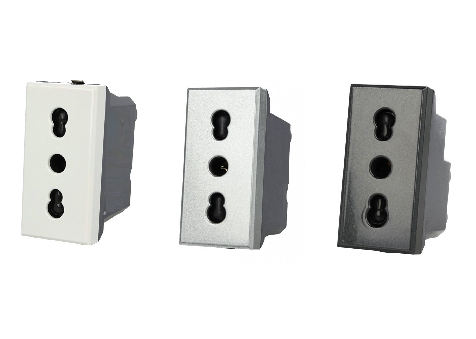 Presa bipasso 2P+T 10/16A compatibile con BTicino Axolute - Modulo da incasso