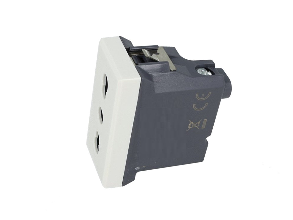 Presa bipasso 2P+T 10/16A compatibile con BTicino Axolute - Modulo da incasso
