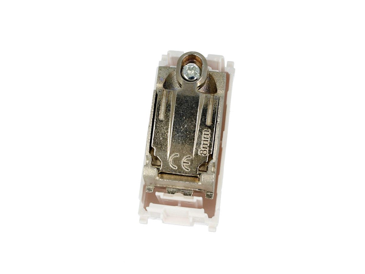 Presa TV passante maschio compatibile con Vimar Plana - Bianco - modulo da incasso per supporto e placca compatibile