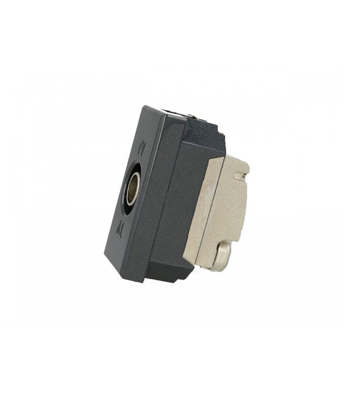 Presa TV passante maschio compatibile con BTicino Axolute - Bianco - modulo da incasso per supporto e placca compatibile