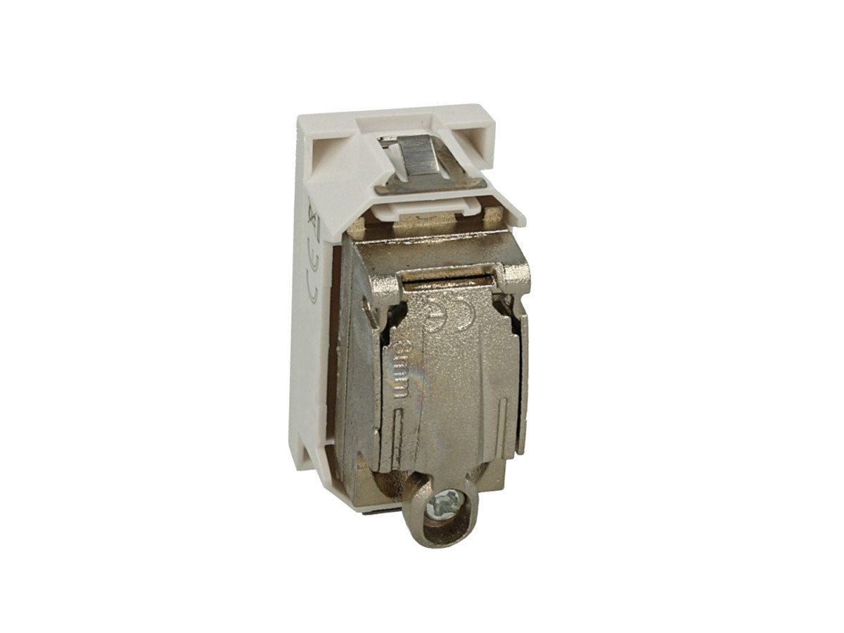 Presa TV passante maschio compatibile con BTicino Axolute - Bianco - modulo da incasso per supporto e placca compatibile