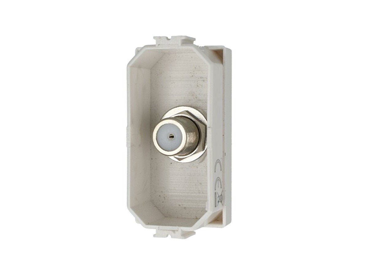 Presa TV SAT tipo F femmina compatibile con BTicino Matix - modulo da incasso per supporto e placca compatibile