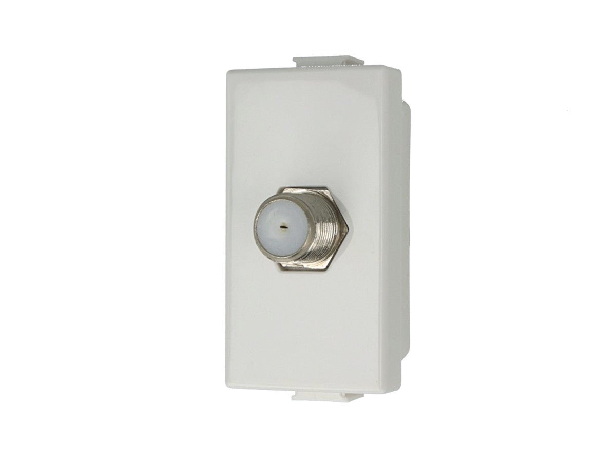 Presa TV SAT tipo F femmina compatibile con BTicino Matix - modulo da incasso per supporto e placca compatibile
