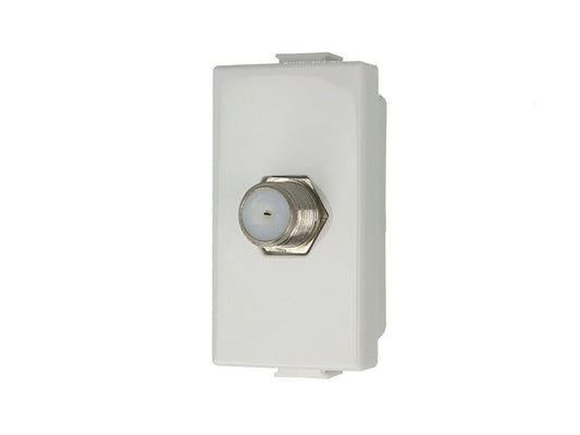 Presa TV SAT tipo F femmina compatibile con BTicino Matix - modulo da incasso per supporto e placca compatibile