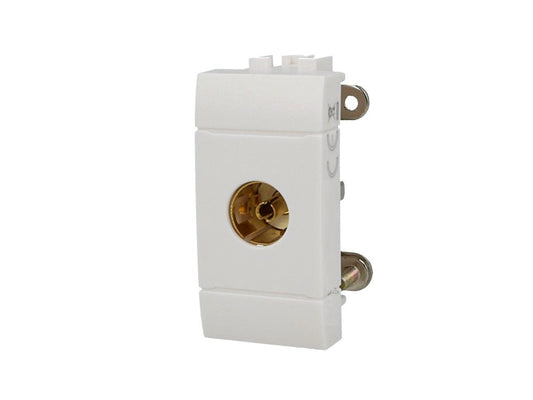 Presa TV coassiale femmina compatibile con BTicino Living - Bianco