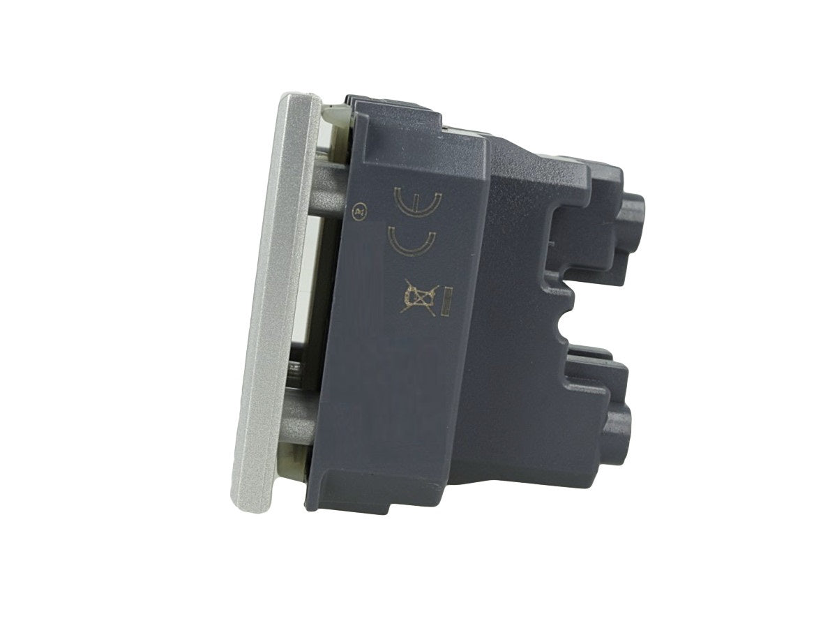 Pulsante assiale 2 moduli 1P compatibile con BTicino Axolute - modulo da incasso per supporto e placca compatibile