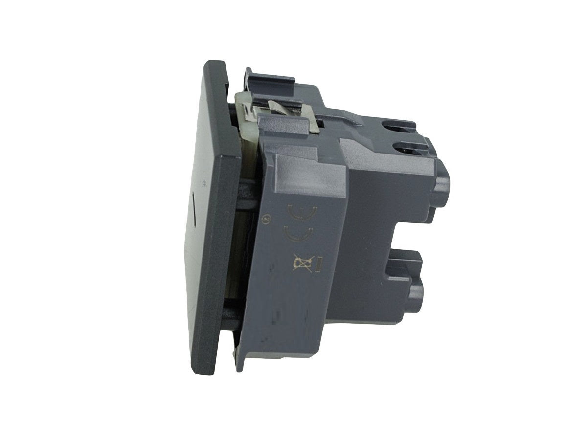 Pulsante assiale 2 moduli 1P compatibile con BTicino Axolute - modulo da incasso per supporto e placca compatibile