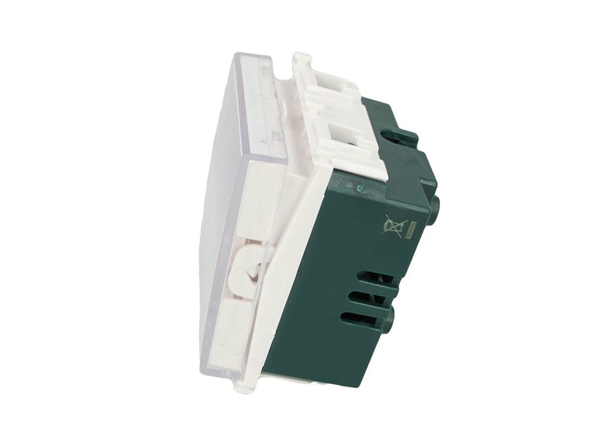 Pulsante portanome per campanello compatibile con Vimar Plana Bianco - modulo da incasso per supporto e placca compatibile
