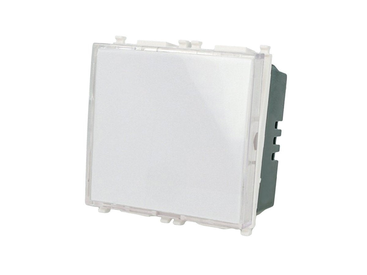 Pulsante portanome per campanello compatibile con Vimar Plana Bianco - modulo da incasso per supporto e placca compatibile