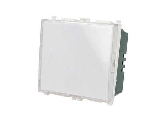 Pulsante portanome per campanello compatibile con Vimar Plana Bianco - modulo da incasso per supporto e placca compatibile