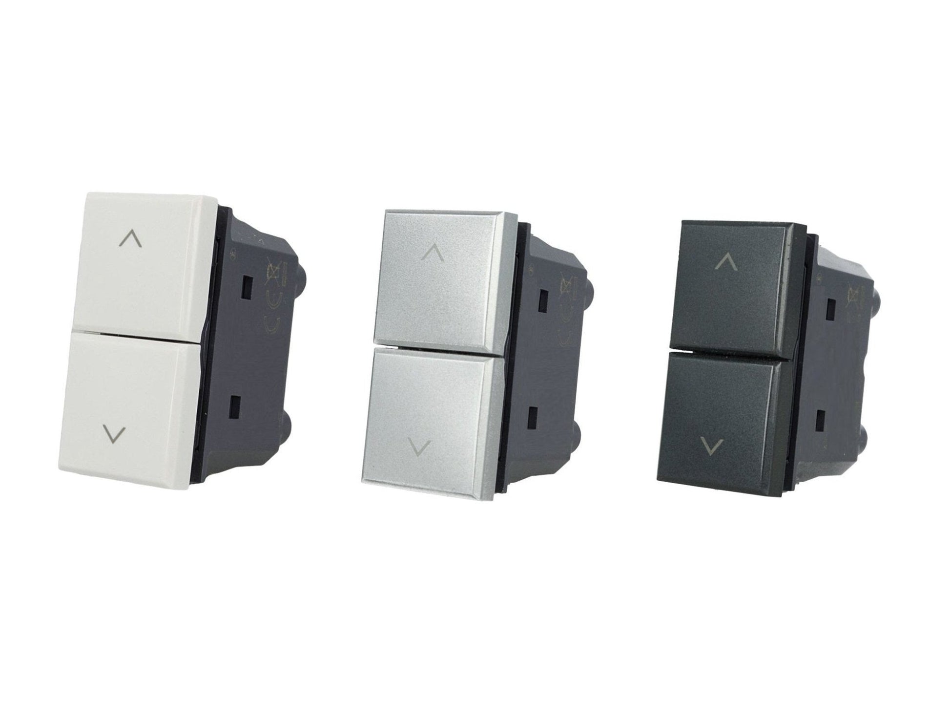 Pulsante doppio saliscendi 1P+1P 16A compatibile con BTicino Axolute - modulo da incasso per supporto e placca compatibile