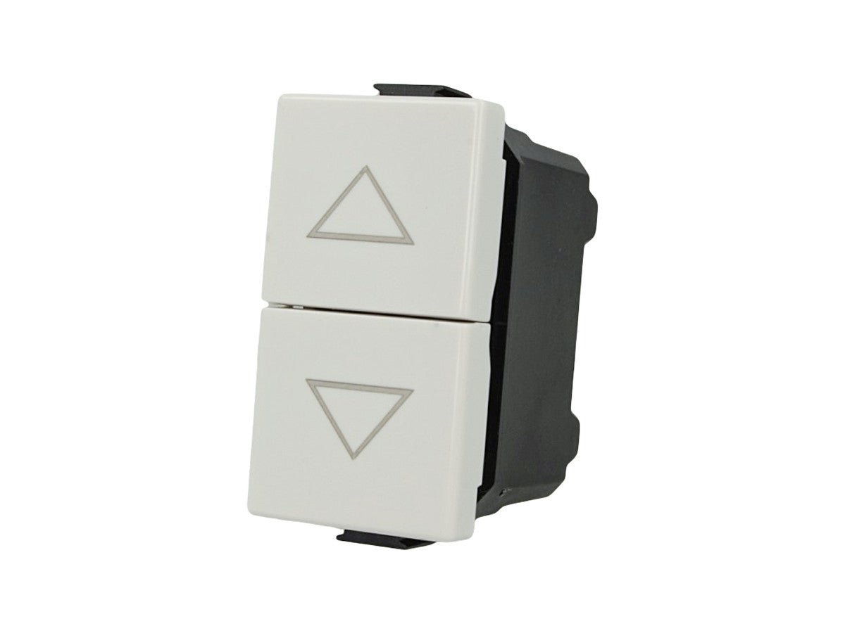 Pulsante doppio saliscendi 1P+1P 16A compatibile con BTicino Matix - modulo da incasso per supporto e placca compatibile