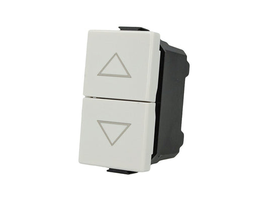Pulsante doppio saliscendi 1P+1P 16A compatibile con BTicino Matix - modulo da incasso per supporto e placca compatibile
