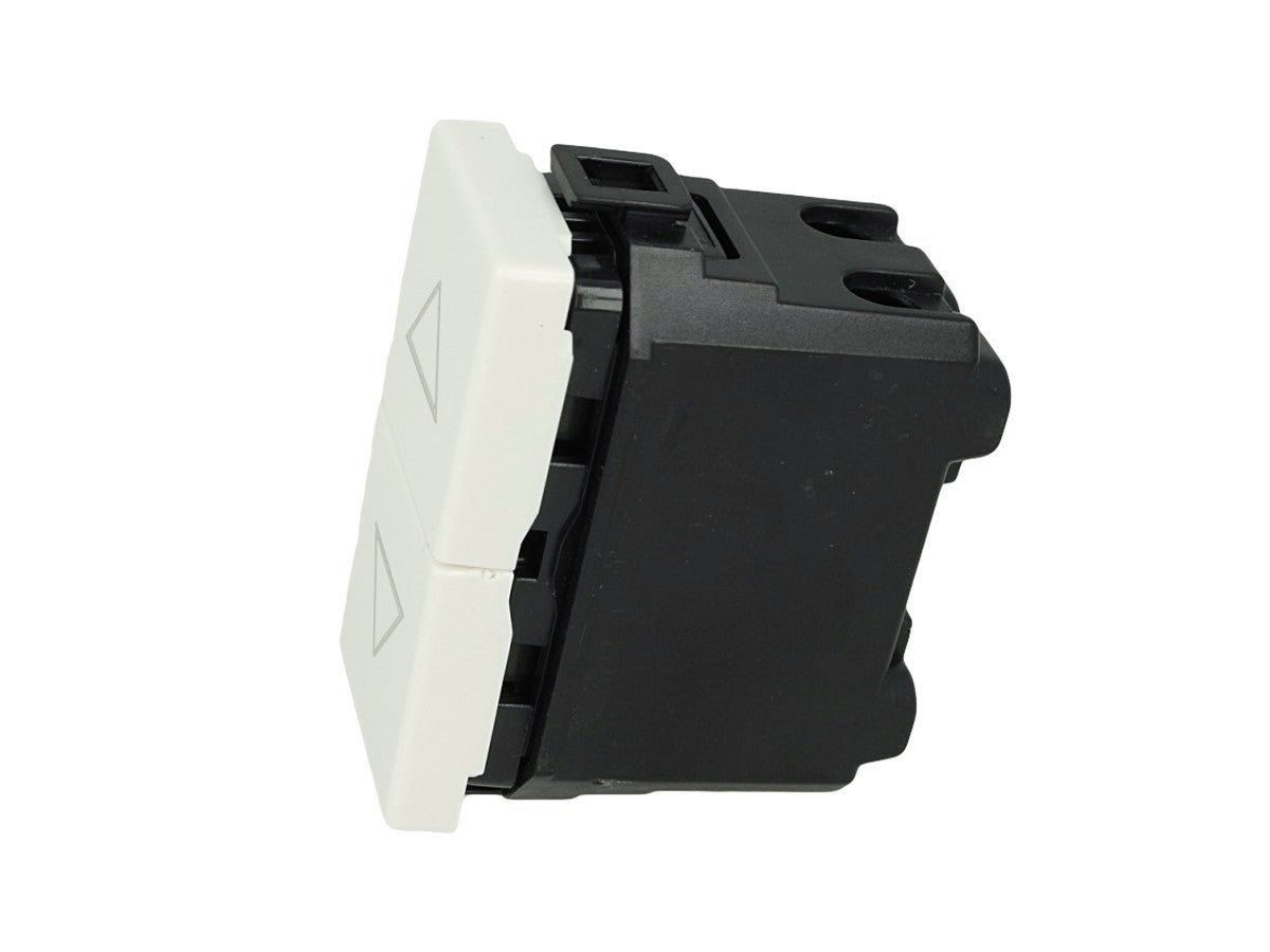 Pulsante doppio saliscendi 1P+1P 16A compatibile con BTicino Matix - modulo da incasso per supporto e placca compatibile