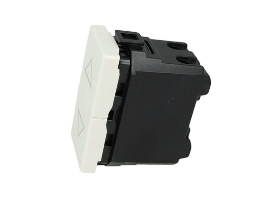 Pulsante doppio saliscendi 1P+1P 16A compatibile con BTicino Matix - modulo da incasso per supporto e placca compatibile