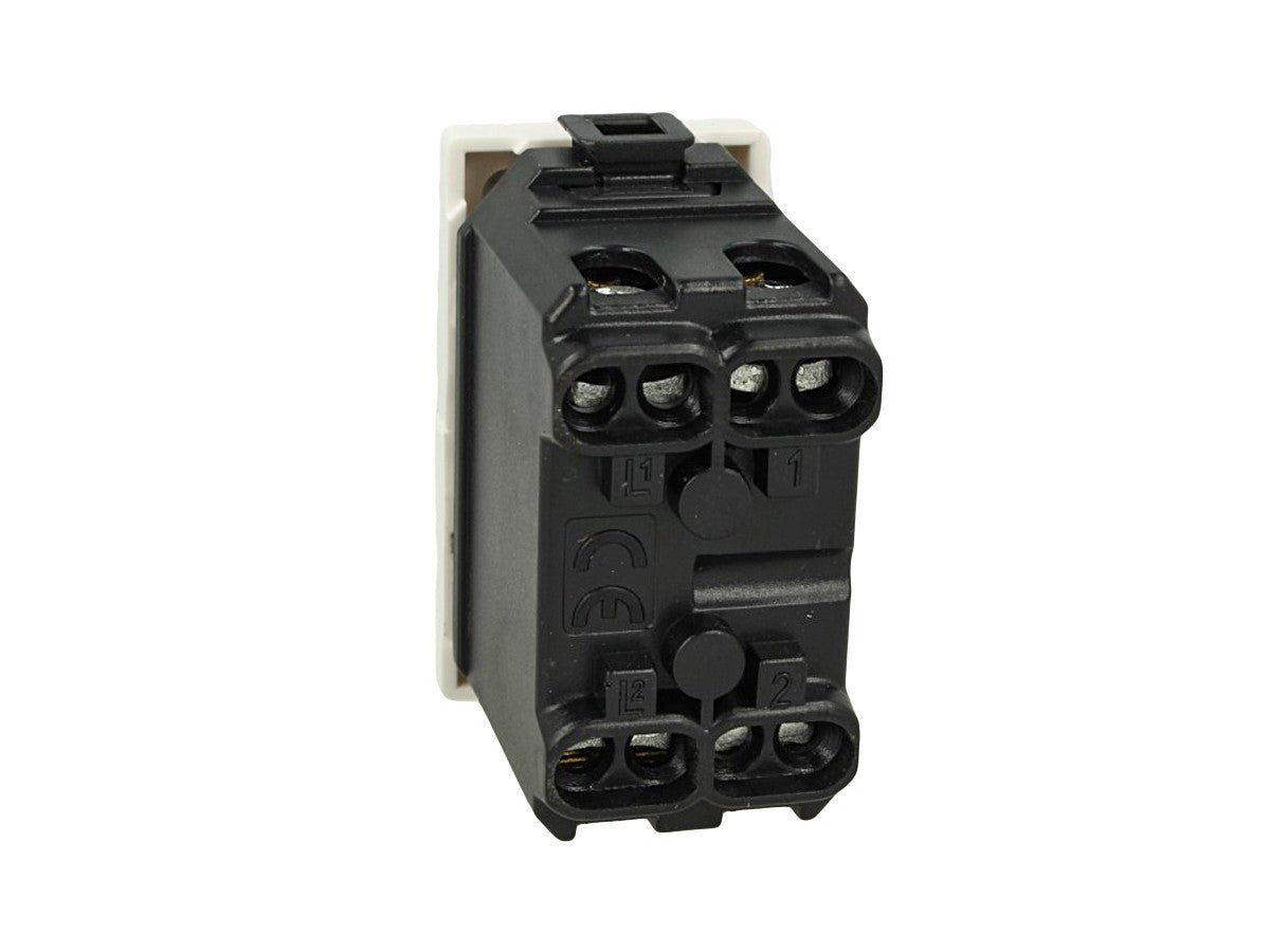 Pulsante doppio saliscendi 1P+1P 16A compatibile con BTicino Matix - modulo da incasso per supporto e placca compatibile