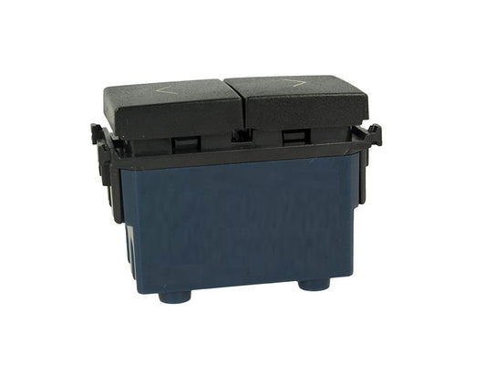 Pulsante doppio saliscendi 1P+1P 16A compatibile con Vimar Arke Nero - modulo da incasso per supporto e placca compatibile