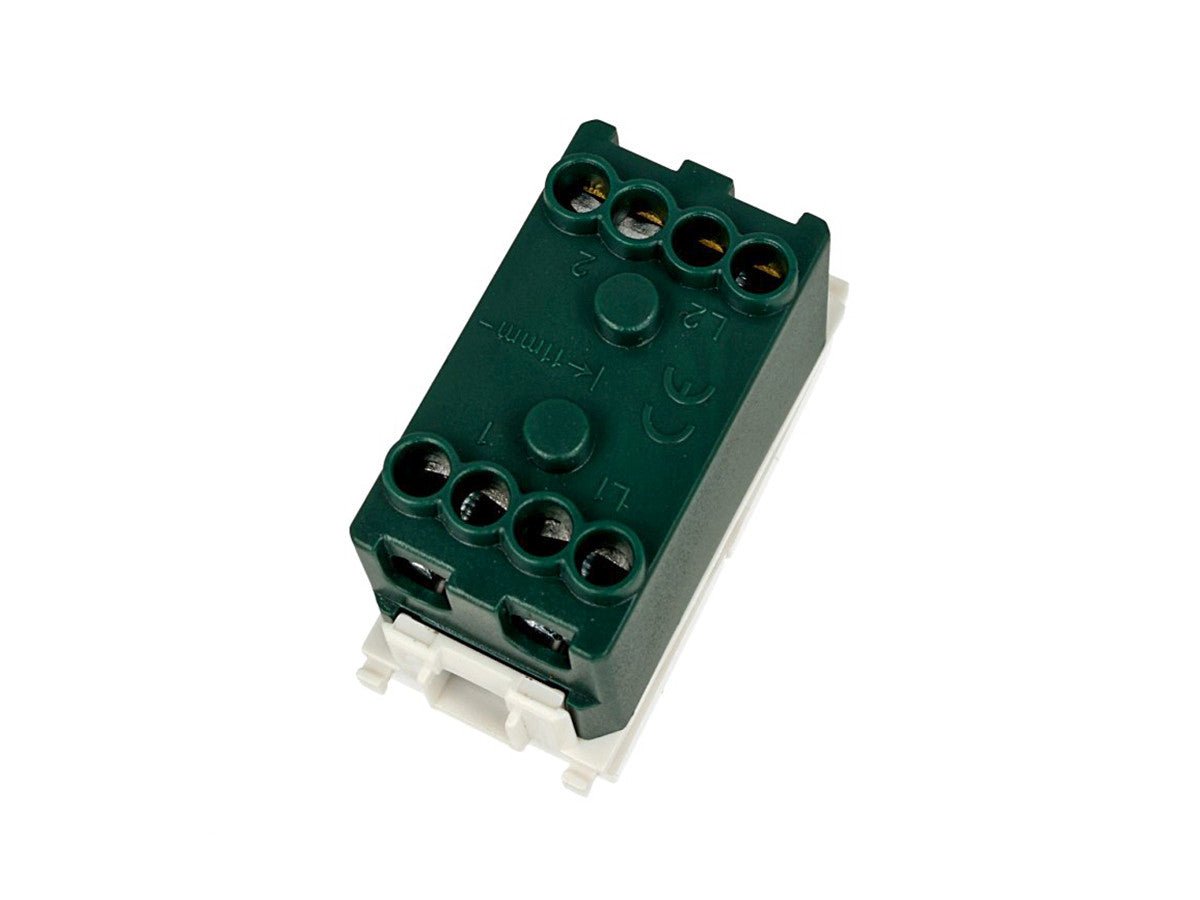 Pulsante doppio saliscendi 1P+1P 16A compatibile con Vimar Plana Bianco - modulo da incasso per supporto e placca compatibile