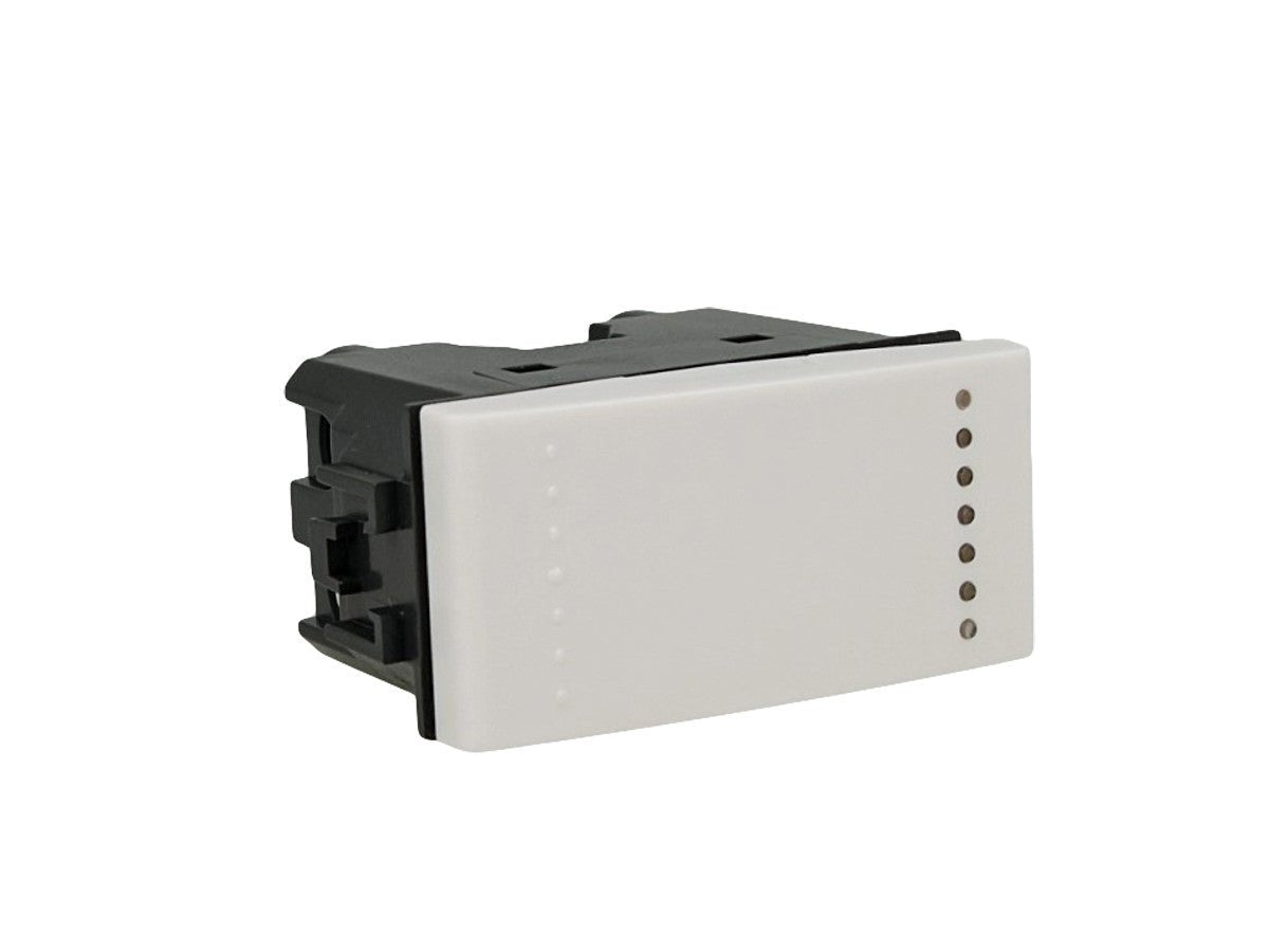 Pulsante NO 1P 16A compatibile con BTicino Living Light e Living International - modulo da incasso per supporto e placca compatibile
