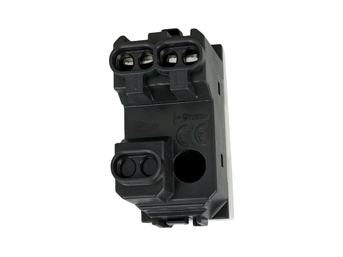 Pulsante NO 1P 16A compatibile con BTicino Living Light e Living International - modulo da incasso per supporto e placca compatibile
