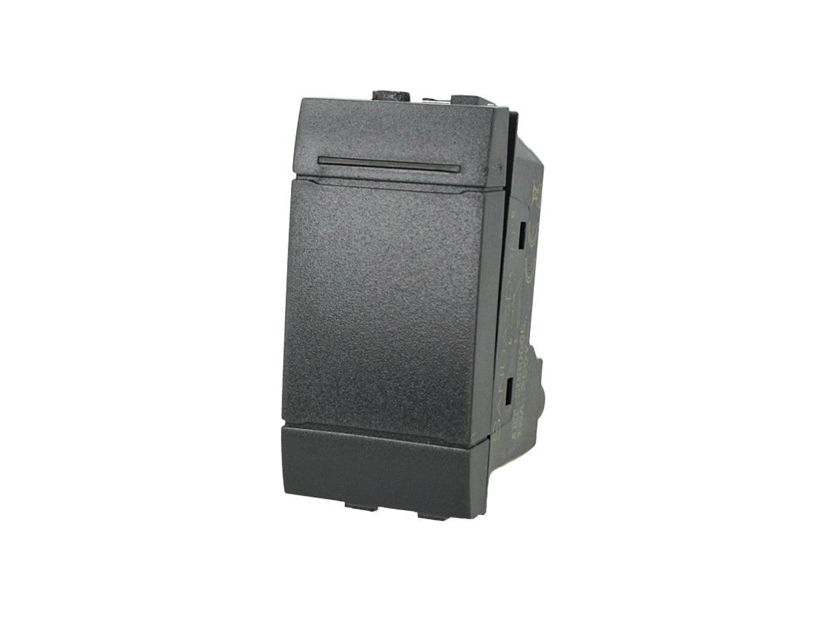 Pulsante NO 1P 16A compatibile con BTicino Living Light e Living International - modulo da incasso per supporto e placca compatibile