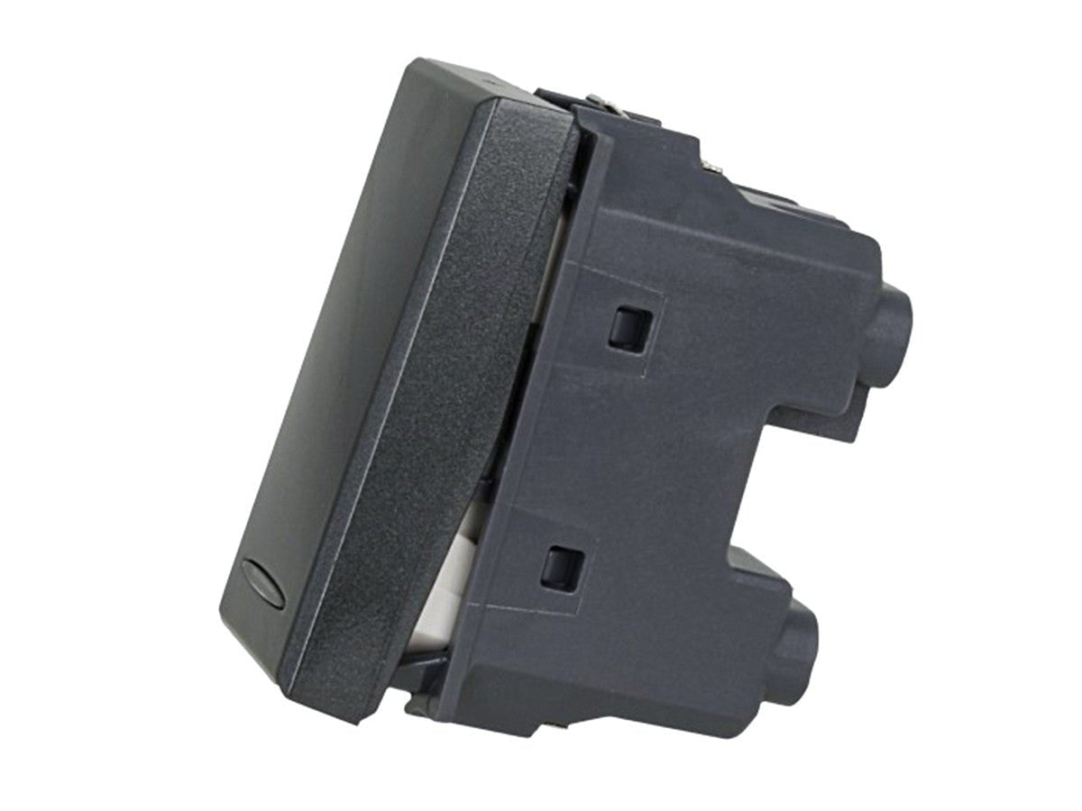Pulsante NO 1P 16A compatibile con BTicino Axolute - modulo da incasso per supporto e placca compatibile
