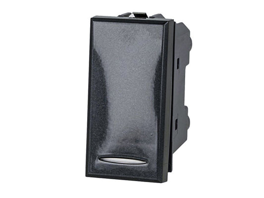 Pulsante NO 1P 16A compatibile con BTicino Axolute - modulo da incasso per supporto e placca compatibile