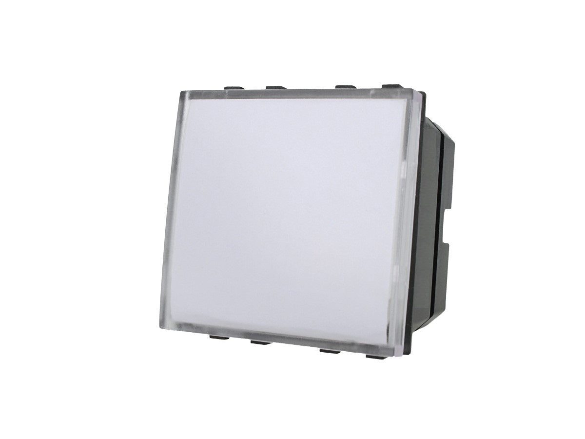Pulsante portanome per campanello compatibile con BTicino Living Light e Living International - modulo da incasso per supporto e placca compatibile