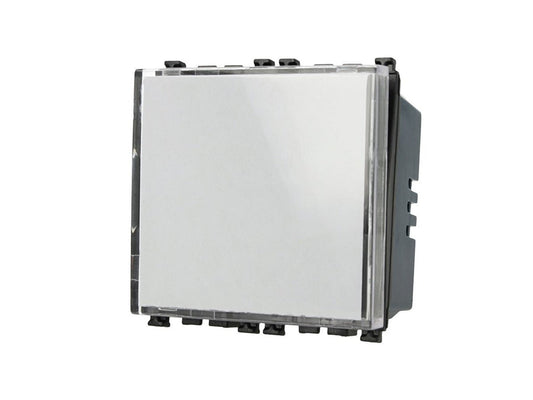 Pulsante portanome per campanello compatibile con Vimar Arke Nero - modulo da incasso per supporto e placca compatibile