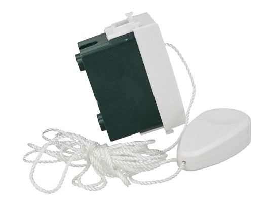 Pulsante tirante a corda 1,8 m NO 1P compatibile con Vimar Plana Bianco - modulo da incasso per supporto e placca compatibile