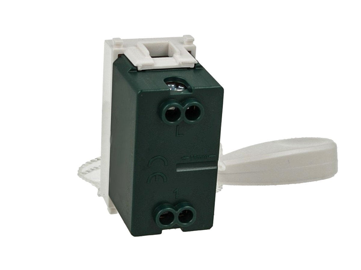 Pulsante tirante a corda 1,8 m NO 1P compatibile con Vimar Plana Bianco - modulo da incasso per supporto e placca compatibile