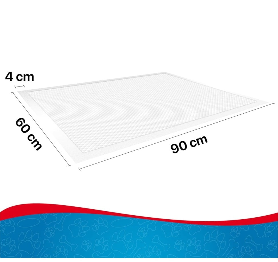 Tappetini igienici assorbenti per cani 60x90 cm con adesivi 100 pz