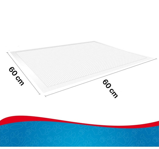 Tappetini igienici assorbenti per cani e gatti 60x60 cm 100 pz
