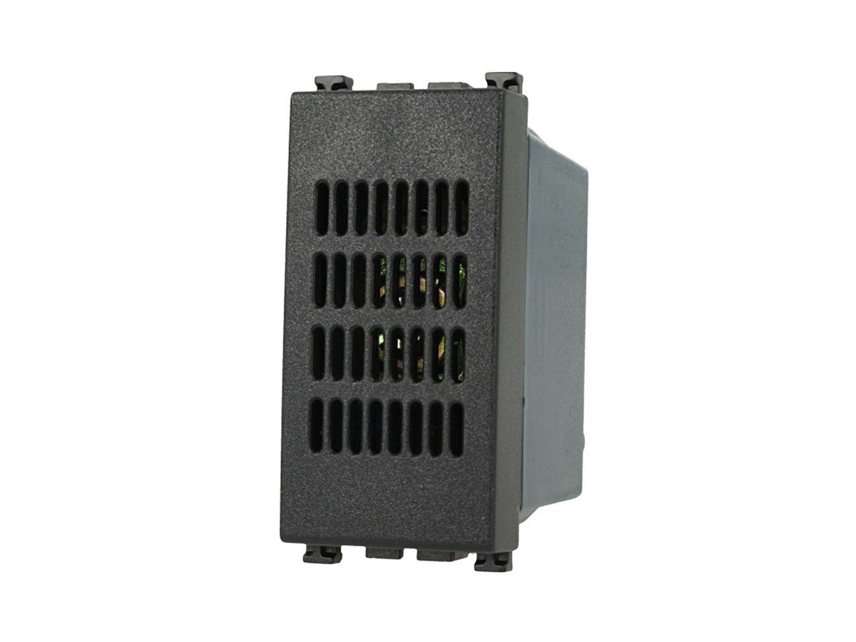 Ronzatore 220V compatibile con Vimar Arke Nero - modulo da incasso per supporto e placca compatibile