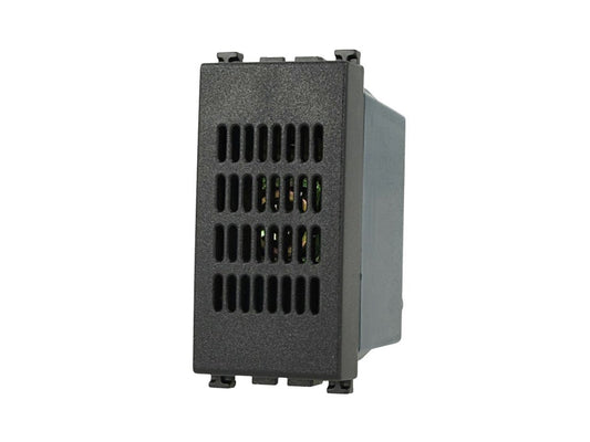 Ronzatore 220V compatibile con Vimar Arke Nero - modulo da incasso per supporto e placca compatibile