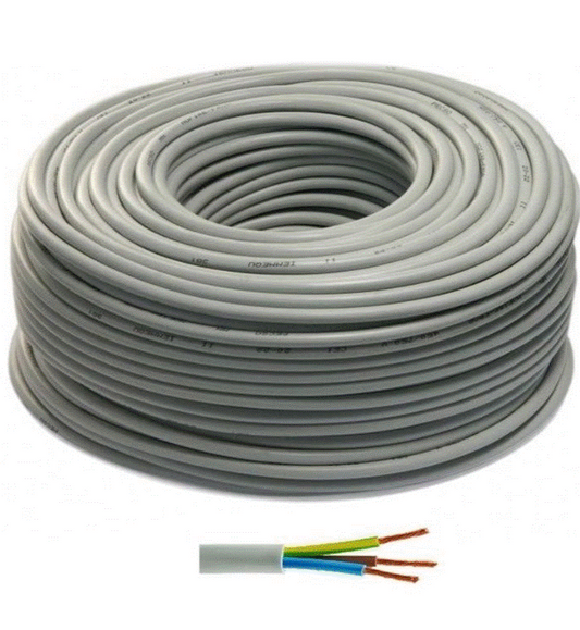 Cavo elettrico FROR 3x1,5 mmq 450/750V grigio - Tripolare con guaina 20, 50 e 100 metri