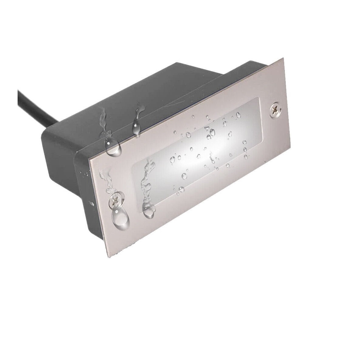 Segnapasso LED rettangolare da incasso IP65 7W/9W/15W - alluminio per scale e giardino