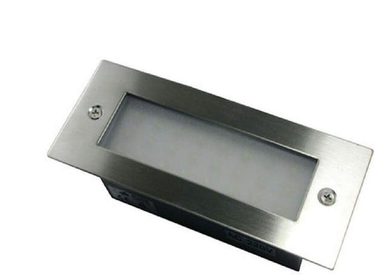 Segnapasso LED rettangolare da incasso IP65 7W/9W/15W - alluminio per scale e giardino