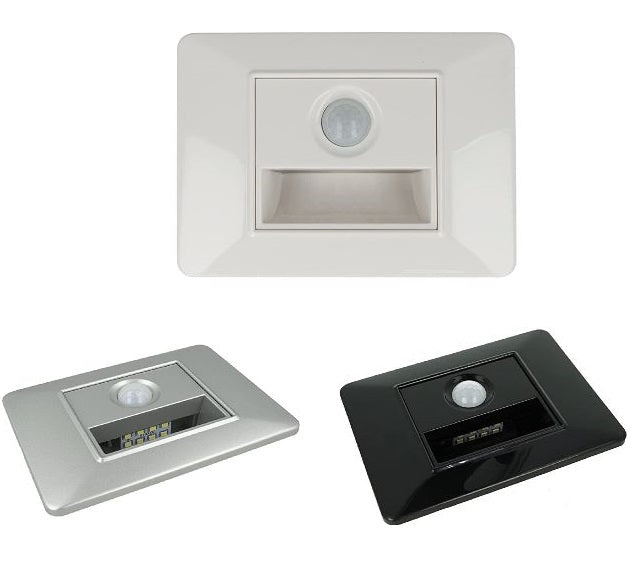 Segnapasso LED da incasso 503 con sensore di movimento - uso interno per scale e corridoi