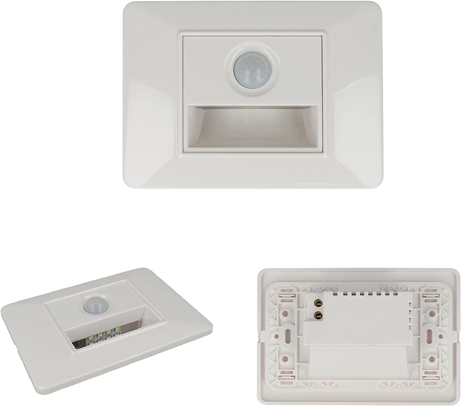 Segnapasso LED da incasso 503 con sensore di movimento - uso interno per scale e corridoi