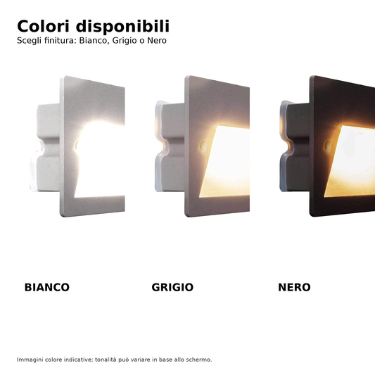 Segnapasso LED da esterno 503 3W IP65 CCT 3 in 1 - scale, vialetti e giardino