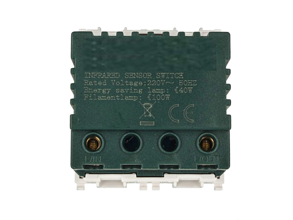 Sensore di movimento PIR con timer compatibile con Vimar Plana Bianco - modulo da incasso per supporto e placca compatibile