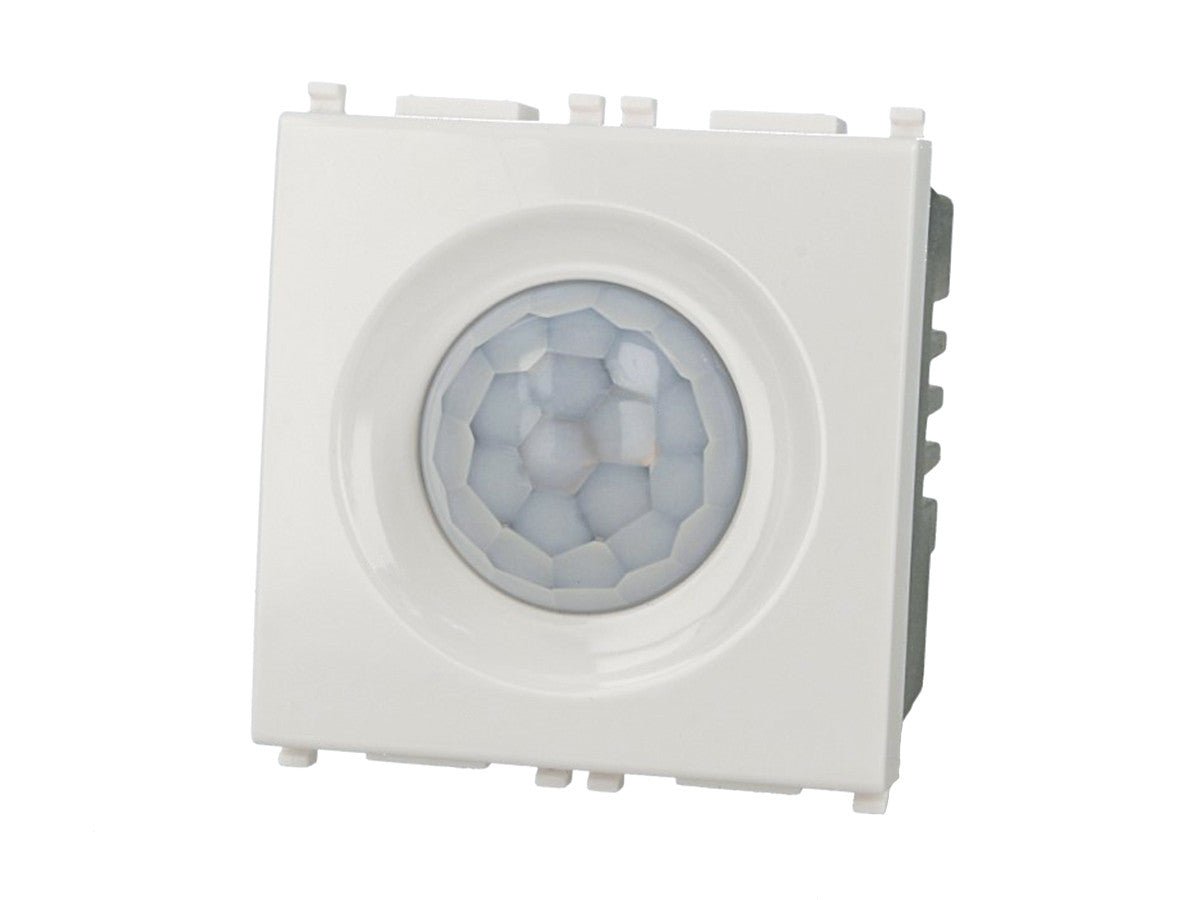 Sensore di movimento PIR con timer compatibile con Vimar Plana Bianco - modulo da incasso per supporto e placca compatibile