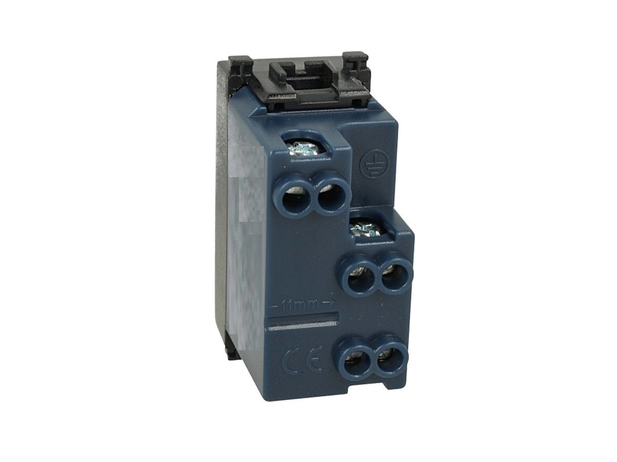Presa bipasso 2P+T 10/16A compatibile con Vimar Arke - Nero - Modulo da incasso