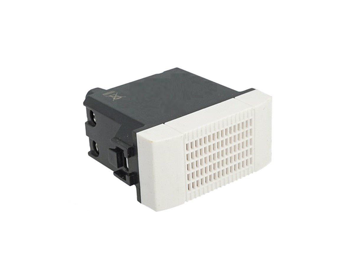 Suoneria a bronzo 6A 220V compatibile con BTicino Living Light e Living International - modulo da incasso per supporto e placca compatibile