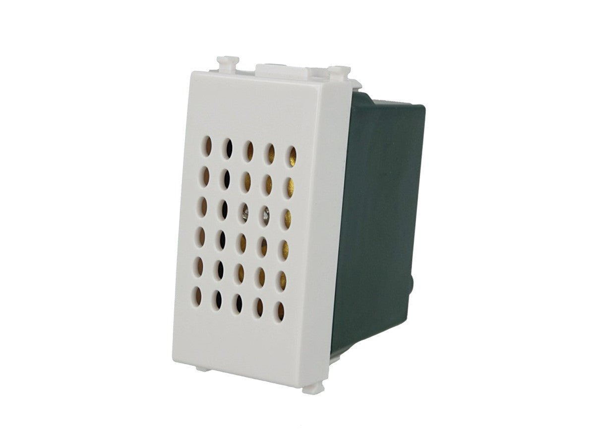 Suoneria a bronzo 220V compatibile con Vimar Plana Bianco - modulo da incasso per supporto e placca compatibile
