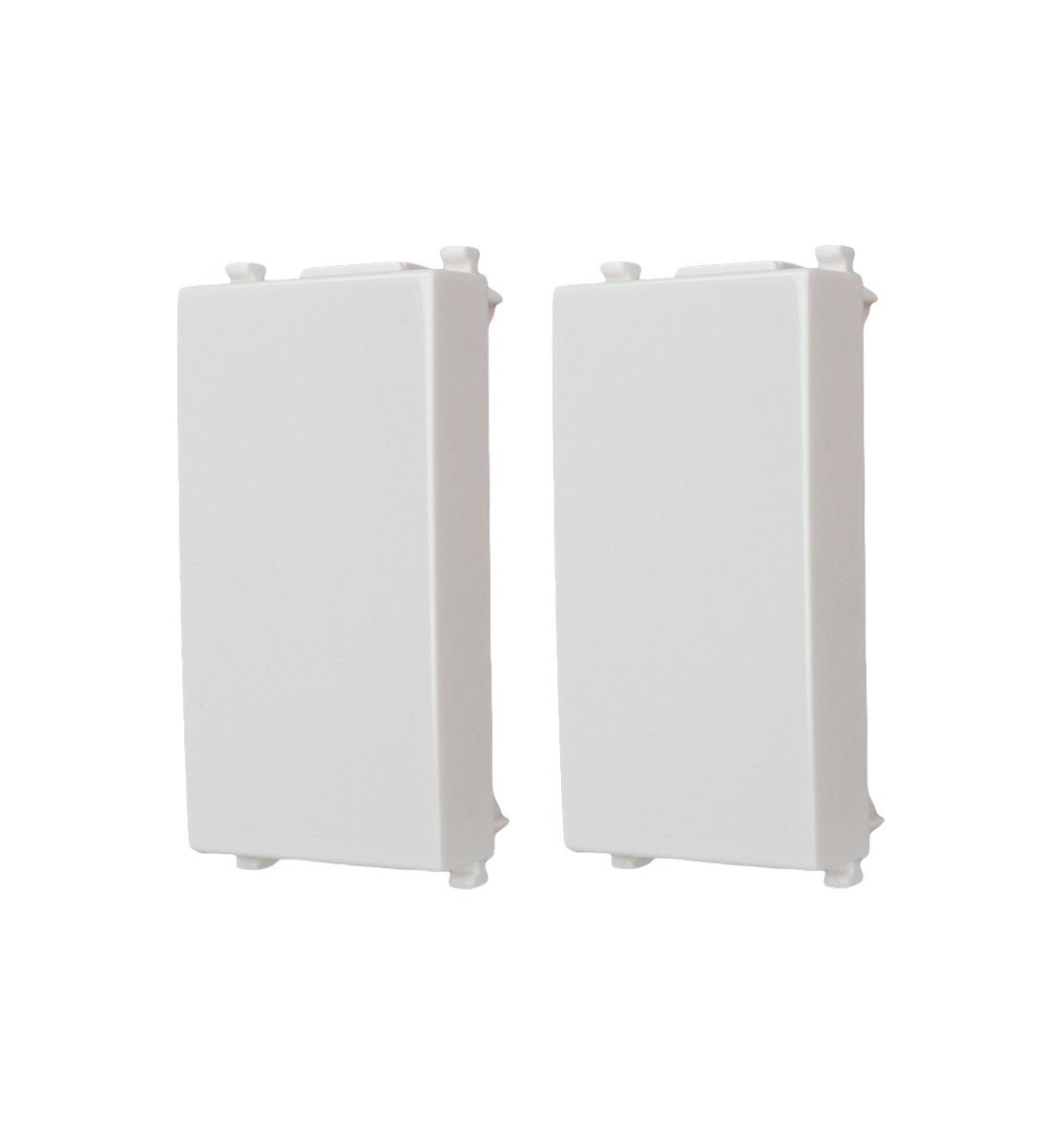 Tasto copriforo falso polo bianco compatibile con Vimar Arke