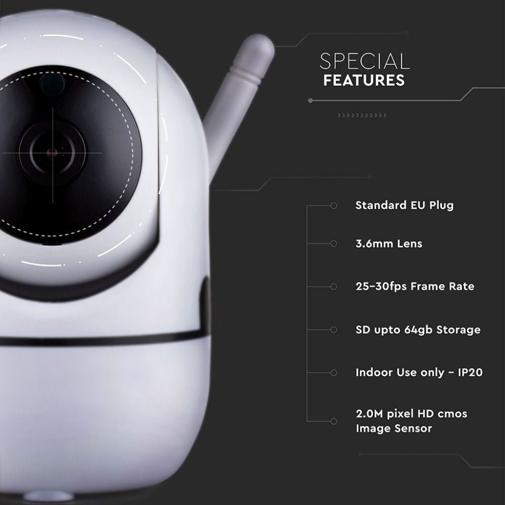 Telecamera IP Wi-Fi PTZ da interno 2MP 1080p orientabile